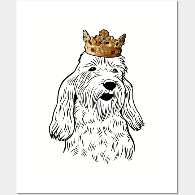 Petit Basset Griffon Vendeen Dog King Queen Wearing Crown Wall Art by millersye